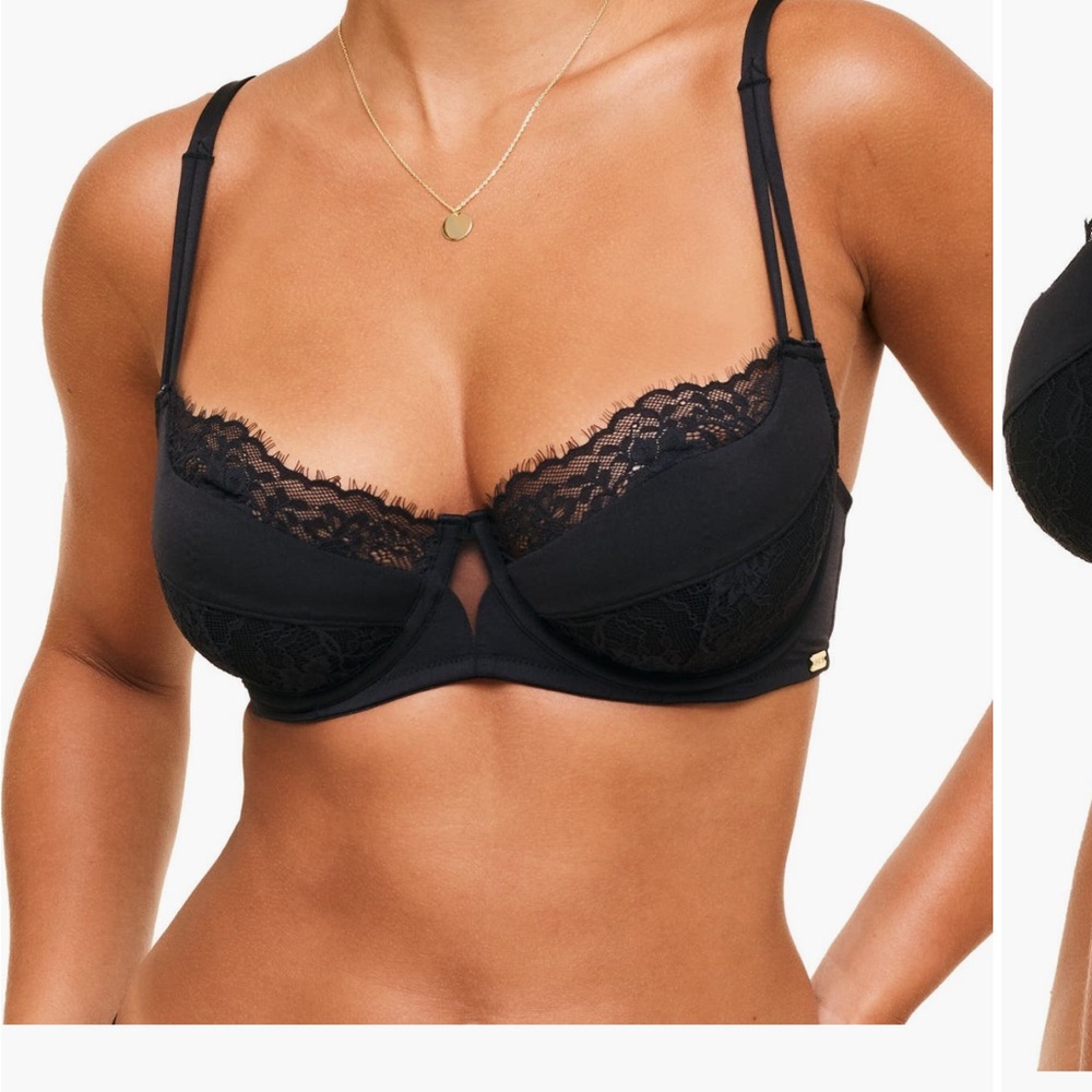 NWOT Adore Me Black Lace Balconette Bra